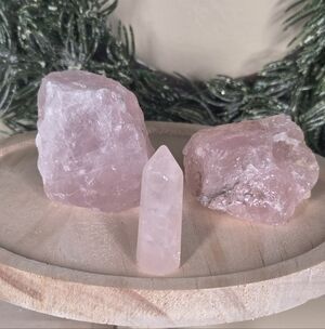 Rose Quartz Raw Crystal Bundle